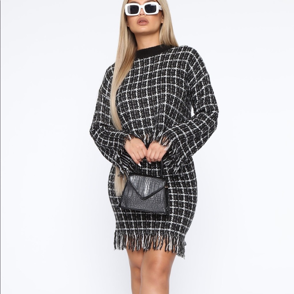 Striped Sweater Skirt Set